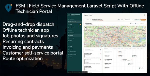 Lumina | Field Service Management Laravel Script With Offline Technician Portal
