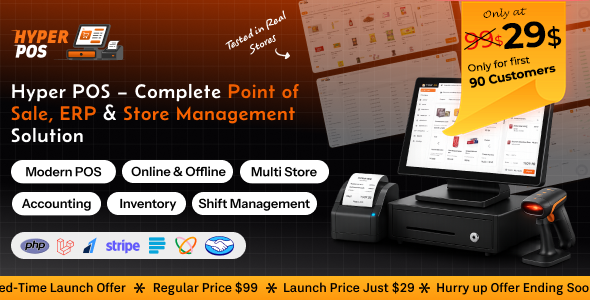 Hyper POS – Laravel Point of Sale, Inventory, ERP, Online & Offline POS, Invoicing, Accounting 1.0.6