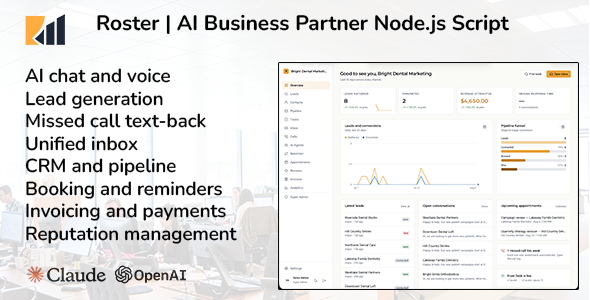 Roster | AI-Powered Business Assistant Node.js Script