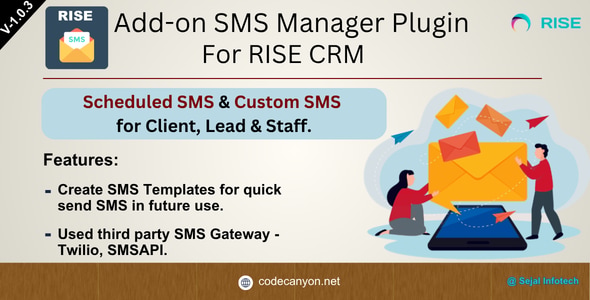 Add-on SMS Manager Plugin for Rise CRM 1.0.3
