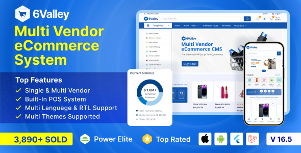6Valley Multi-Vendor eCommerce CMS – Complete eCommerce Mobile App, Website, Seller and Admin Panel 16.5