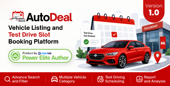 AutoDeal – Vehicle Listing and Test Drive Slot Booking Platform