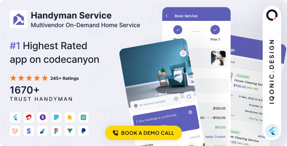Handyman – Home Services Booking App, Website & Admin Panel 11.17.0