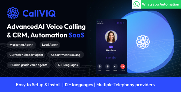 CallVIQ – AI Voice Calling & CRM SaaS for Marketing, Sales, Support & Lead Automation 2.1