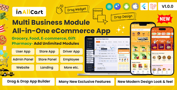 InAllCart | eCommerce App Builder With Admin Panel | Flutter App