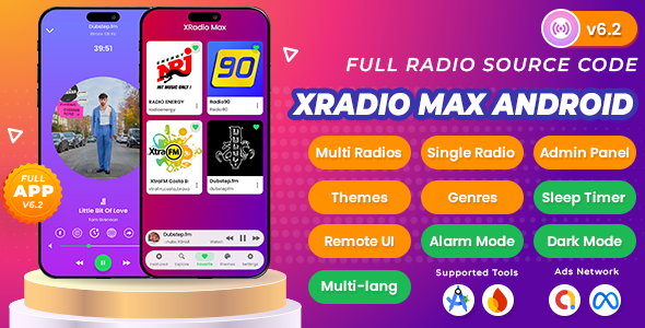 XRadio Max – Full Android Radio App Source Code