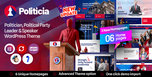 Politicia – Politician & Speaker WordPress Theme 3.1