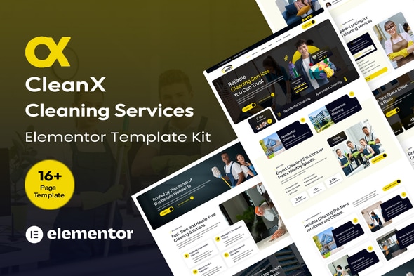 Cleanx – Cleaning Services Elementor Template Kit