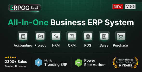 ERPGo SaaS – All-In-One Business ERP System 9.6