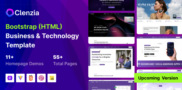 Clenzia – Business & Technology Bootstrap Template