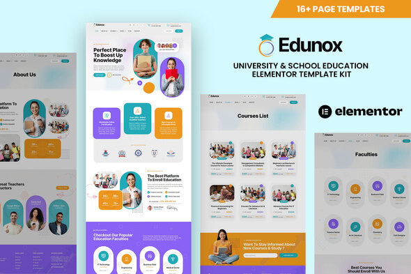 Edunox – University & School Education Elementor Template Kit