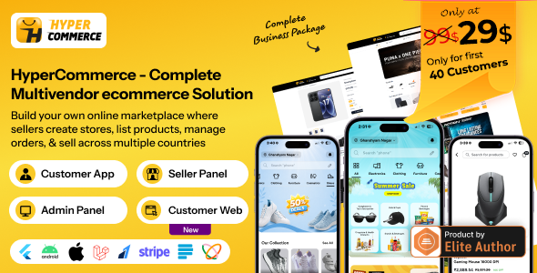 HyperCommerce – Multivendor eCommerce Marketplace – Flutter Apps & Laravel Admin Panel 2.0