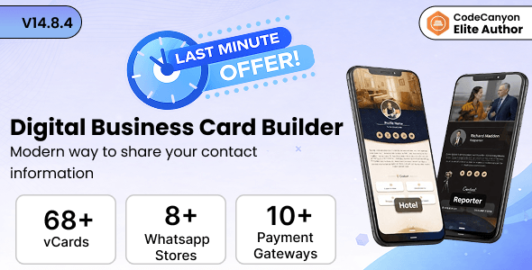 Infy vCard Saas : Digital Business Card Builder 14.8.4