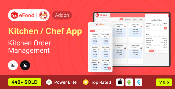 eFood – Kitchen/Chef App 2.5