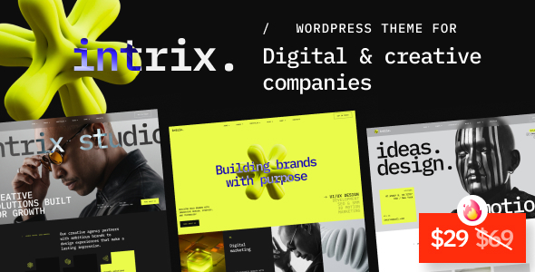 Intrix – Digital & Creative Agency WordPress Theme