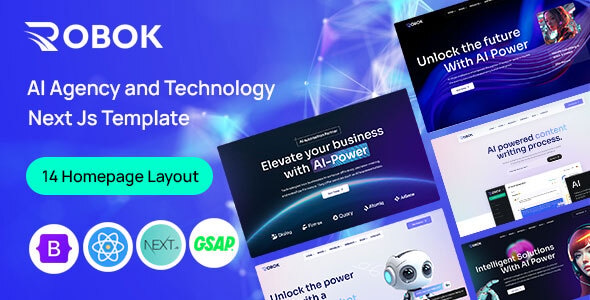 Robok – AI Agency & Technology Next JS Template
