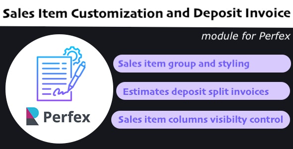 Deposit Invoice and Sales Item Customization Module for Perfex CRM 1.0.8