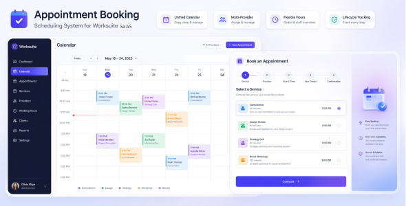 Appointment Booking & Scheduling System for Worksuite SaaS