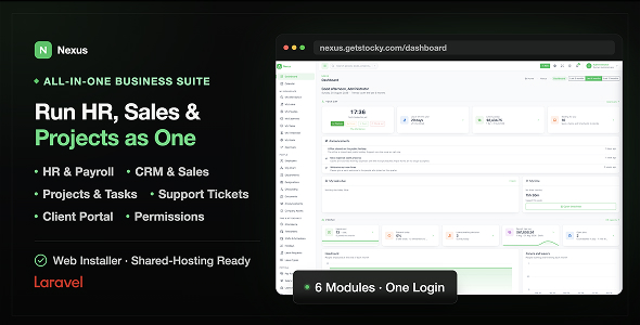 Nexus – HR, CRM & Project Management System