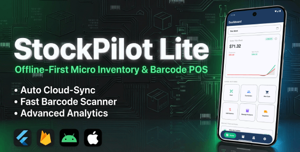 StockPilot Lite | Micro Inventory and POS – Flutter App Template