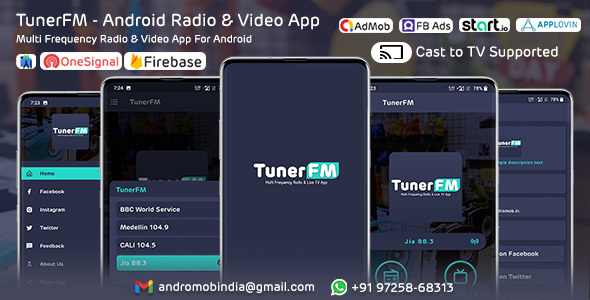 TunerFM – Android Radio & Live TV App (Multi Frequency)