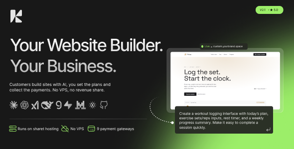 Krikkit – AI Website Builder SaaS Platform for Prompt-Based Site Generation