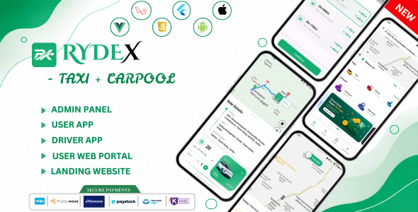 Rydex | Taxi And Carpool Ride Sharing Solution