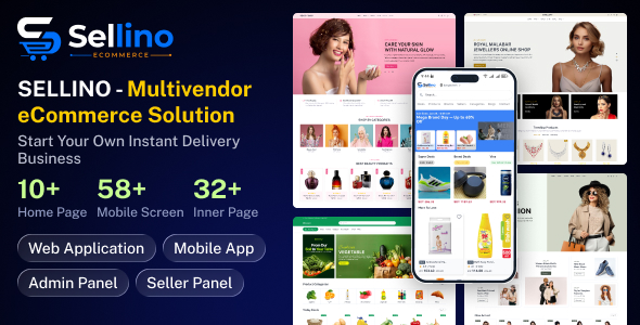 Sellino | Multi-vendor eCommerce and POS PHP Script with Customer and Seller Apps