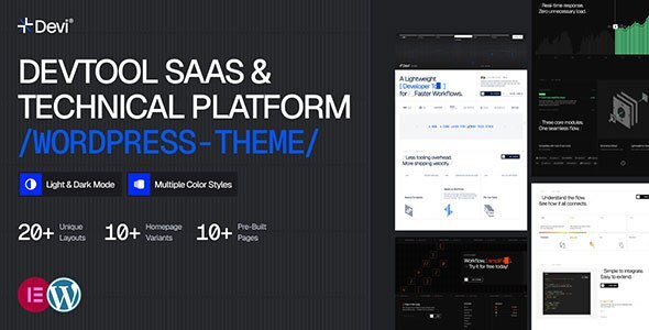 Devi – Developer Tools, SaaS & Technical Platform WordPress Theme