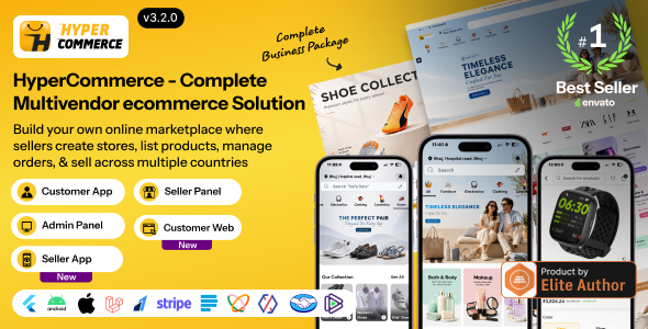 HyperCommerce – Multivendor eCommerce Marketplace – Flutter Apps – Laravel Admin Panel & Website 3.2.0