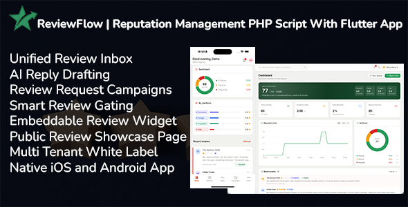 ReviewFlow | Reputation Management PHP Script With Flutter App
