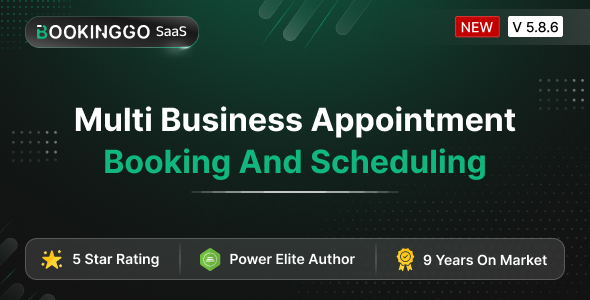 Booking SaaS – Appointment Scheduling & Booking Management System With Calendar Reservation 5.8.6