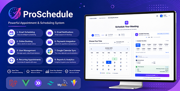 ProSchedule – Online Appointment Booking System for Professionals, Consultants & Service Businesses 4.2.0