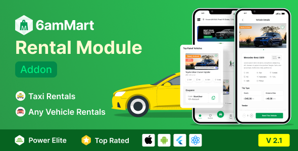 6amMart Car Rental Module Addon 2.1