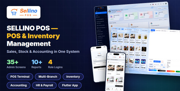 Sellino POS – Laravel Multi-branch Point of Sale, Inventory, HR & Accounting System