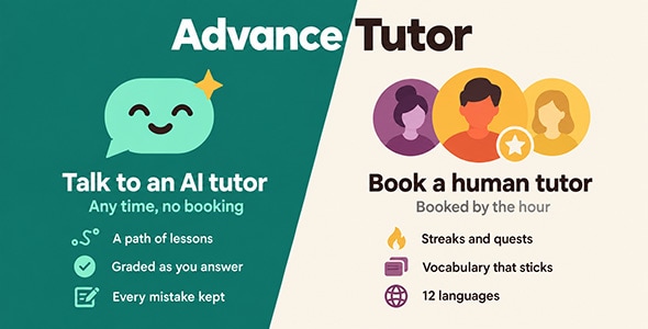 AdvanceTutor | Flutter App AI Language Learning and Marketplace With Laravel Admin Panel