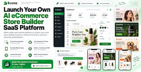 Ecomz AI | Multi-Tenant Ecommerce Store Builder Platform