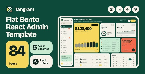 Tangram | React & Tailwind CSS Admin Dashboard Template