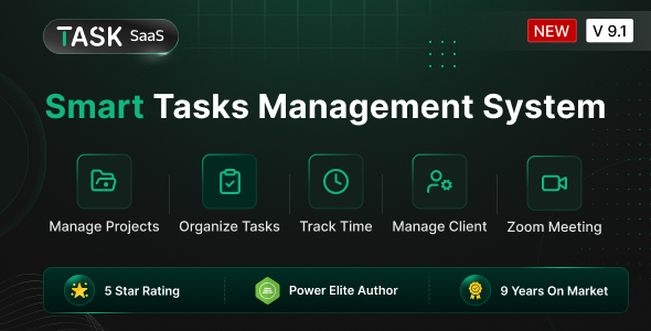 Task SaaS – Tasks Management System For Small Business 9.1