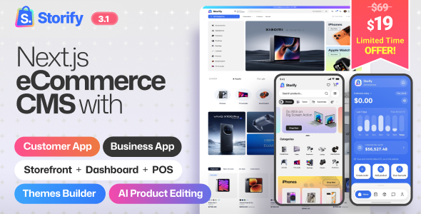 Storify – eCommerce CMS, POS, Multivendor eCommerce Marketplace, React Native Mobile App 3.0