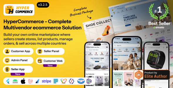 HyperCommerce – Multivendor eCommerce Marketplace – Flutter Apps – Laravel Admin Panel & Website 3.2.5