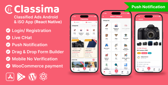 Classima – Classified ads Android & iOS App 2.107.0