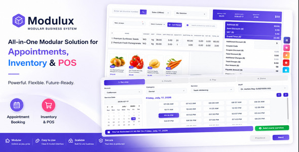 Modulux | Modular Business Management Platform – Appointment Booking, POS & Inventory