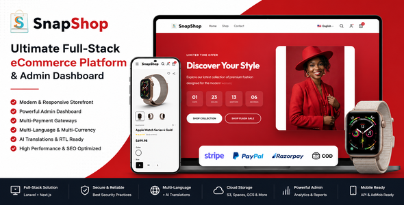 SnapShop | Ecommerce Full-stack Platform 1.0.1