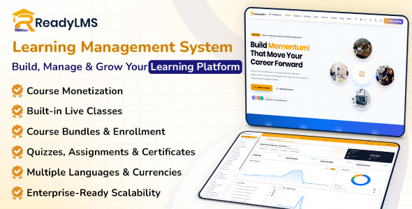 ReadyLMS Pro | Learning Management System With Website, Student App and Admin Dashboard